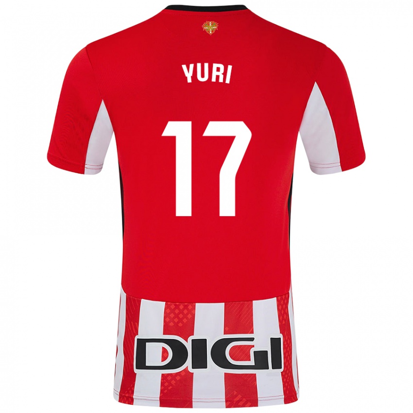 Kinder Yuri Berchiche #17 Rot Weiß Heimtrikot Trikot 2024/25 T-Shirt