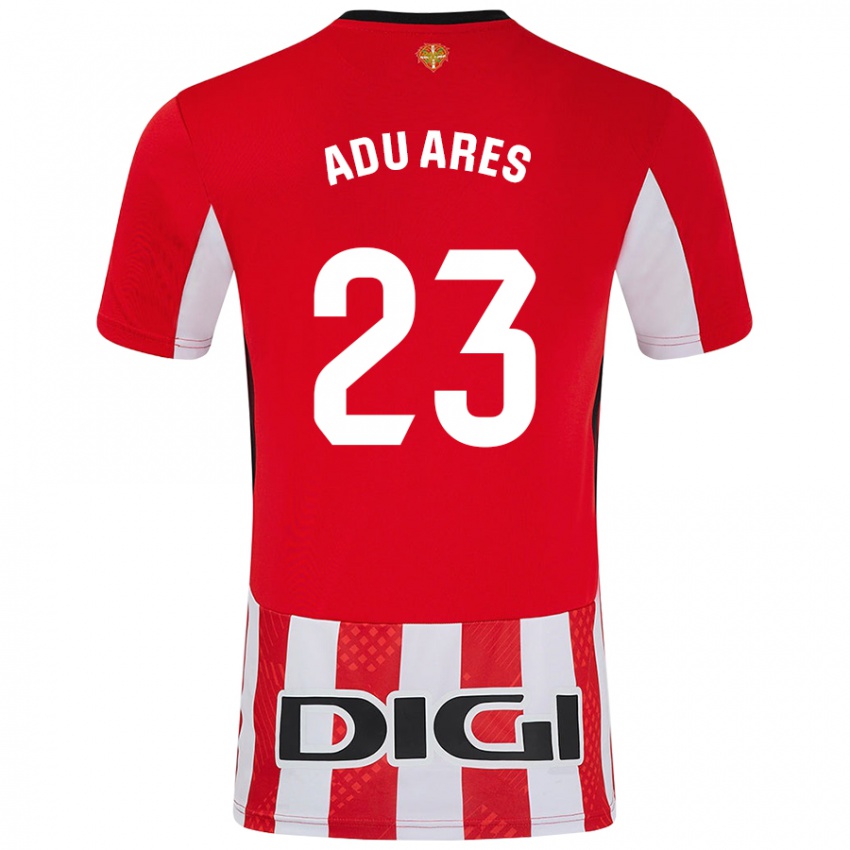 Kinder Adu Ares #23 Rot Weiß Heimtrikot Trikot 2024/25 T-Shirt