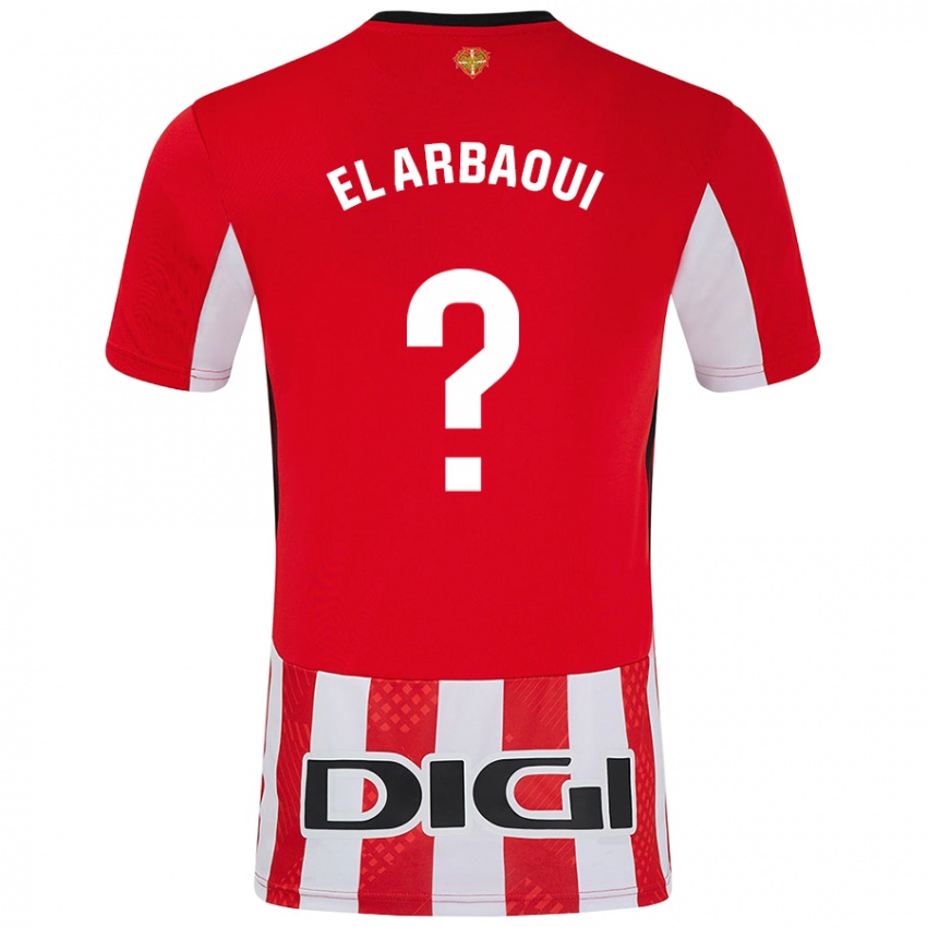 Kinder Ilyas El Arbaoui #0 Rot Weiß Heimtrikot Trikot 2024/25 T-Shirt