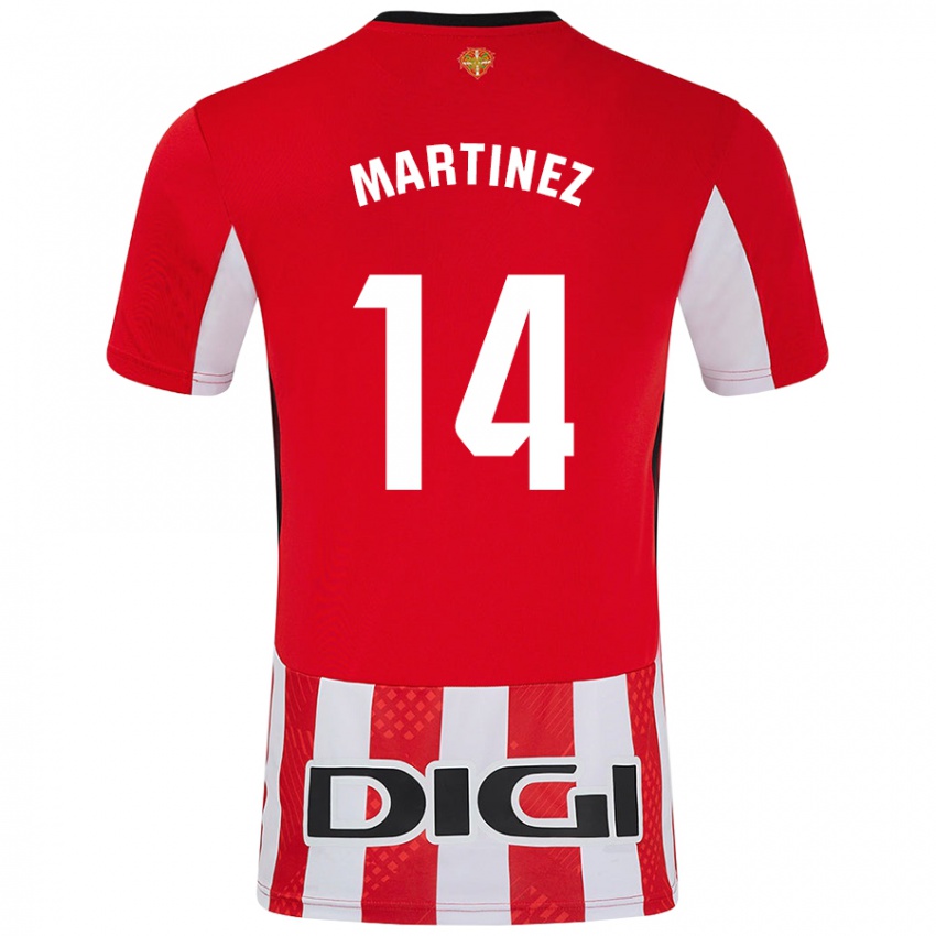 Kinder Pablo Martínez #14 Rot Weiß Heimtrikot Trikot 2024/25 T-Shirt