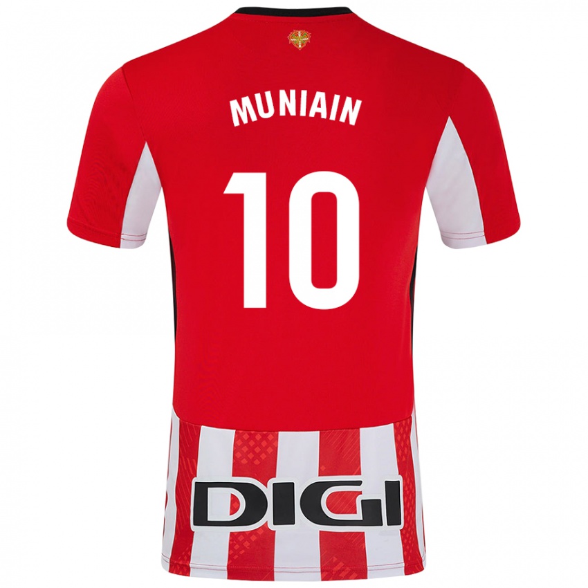 Kinder Iker Muniain #10 Rot Weiß Heimtrikot Trikot 2024/25 T-Shirt