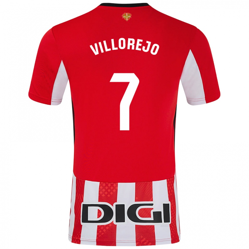 Kinder Ardaitz Villorejo #7 Rot Weiß Heimtrikot Trikot 2024/25 T-Shirt