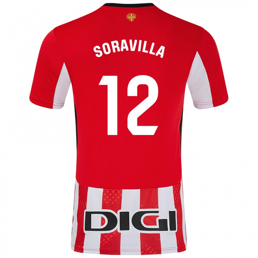 Kinder Ander Soravilla #12 Rot Weiß Heimtrikot Trikot 2024/25 T-Shirt