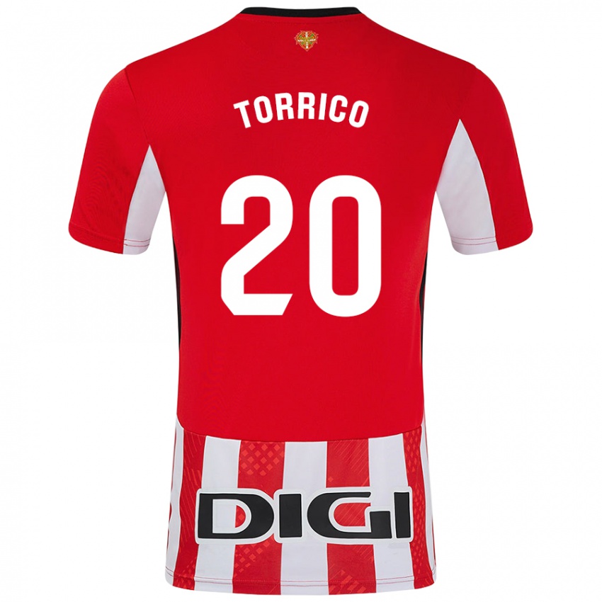 Kinder Aitor Torrico #20 Rot Weiß Heimtrikot Trikot 2024/25 T-Shirt