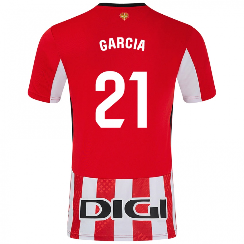 Kinder Beñat García #21 Rot Weiß Heimtrikot Trikot 2024/25 T-Shirt