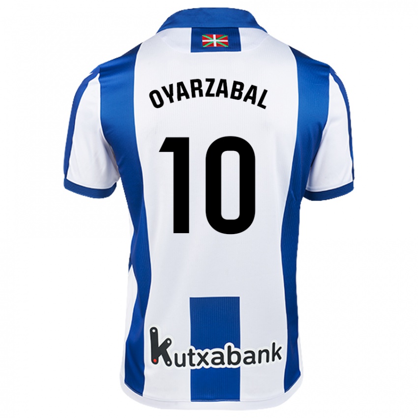 Kinder Mikel Oyarzabal #10 Weiß Blau Heimtrikot Trikot 2024/25 T-Shirt