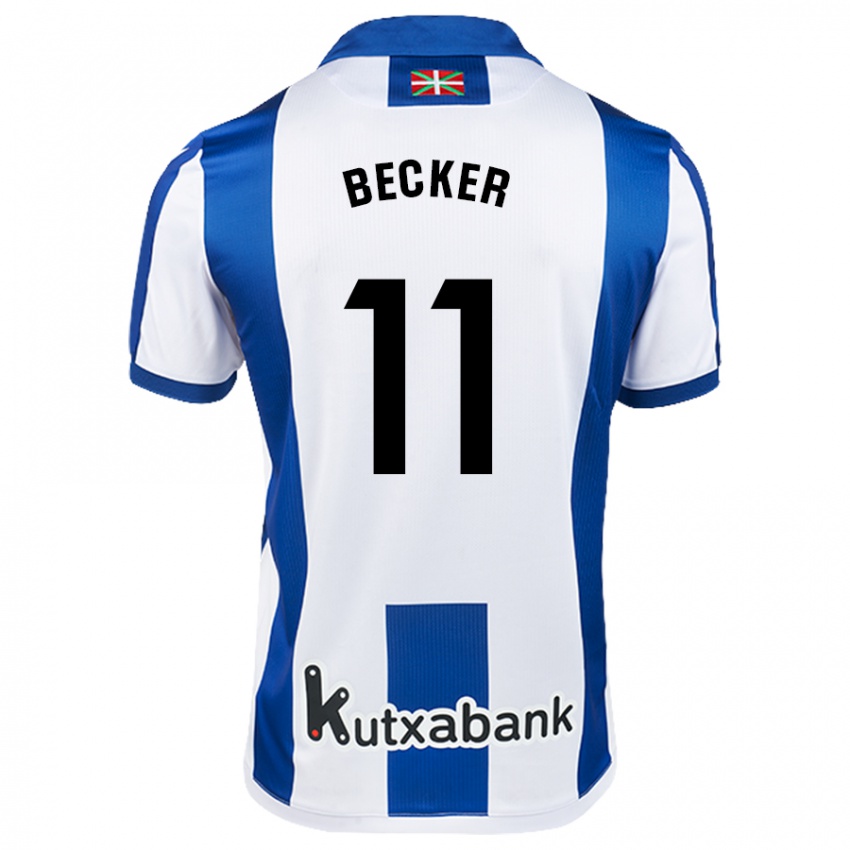 Kinder Sheraldo Becker #11 Weiß Blau Heimtrikot Trikot 2024/25 T-Shirt