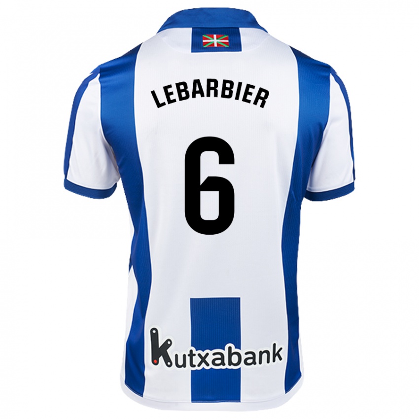 Kinder Alex Lebarbier #6 Weiß Blau Heimtrikot Trikot 2024/25 T-Shirt