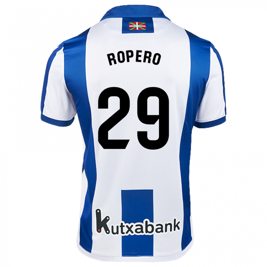 Kinder Iker Ropero #29 Weiß Blau Heimtrikot Trikot 2024/25 T-Shirt