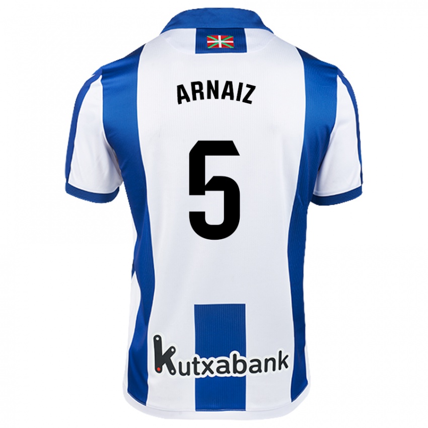 Kinder Iris Arnaiz #5 Weiß Blau Heimtrikot Trikot 2024/25 T-Shirt