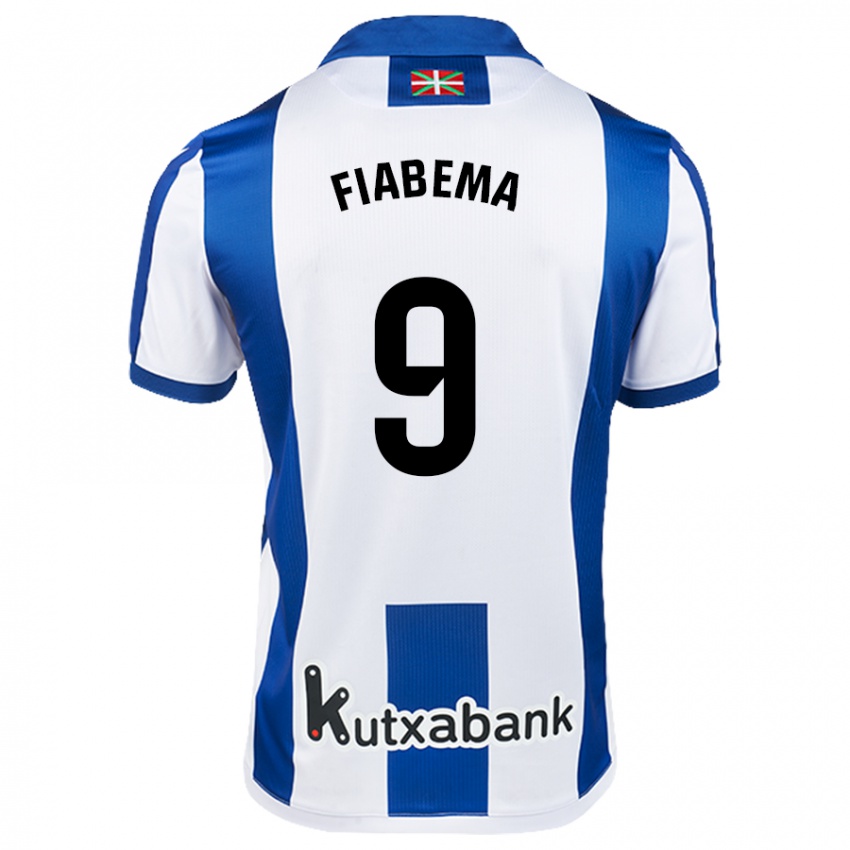 Kinder Bryan Fiabema #9 Weiß Blau Heimtrikot Trikot 2024/25 T-Shirt