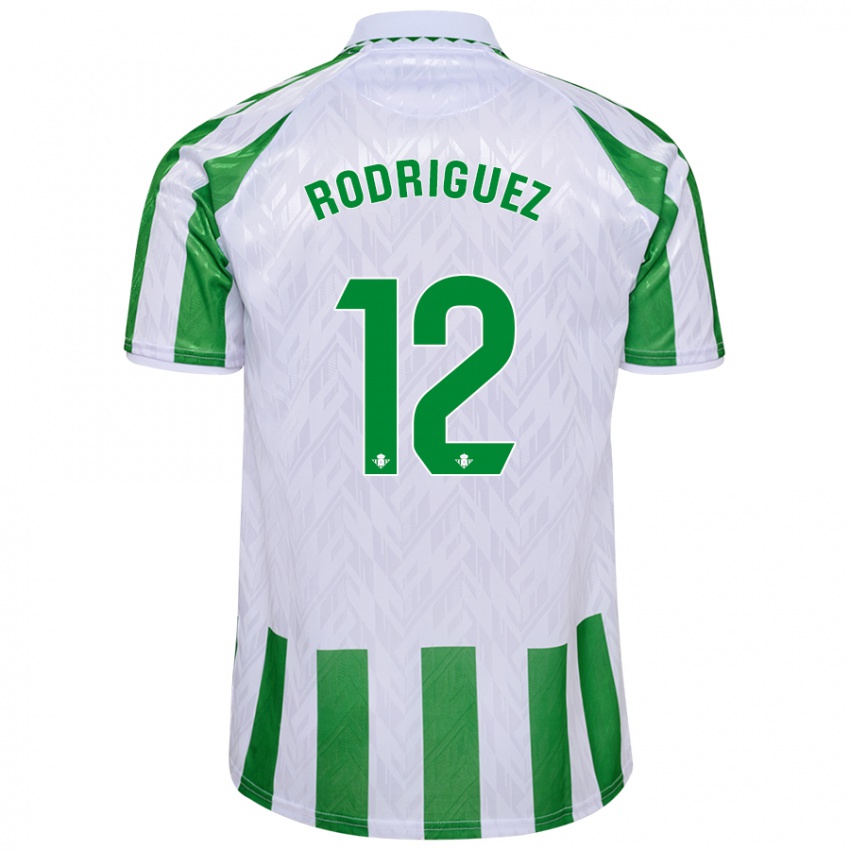 Kinder Ricardo Rodríguez #12 Grün Weiße Streifen Heimtrikot Trikot 2024/25 T-Shirt