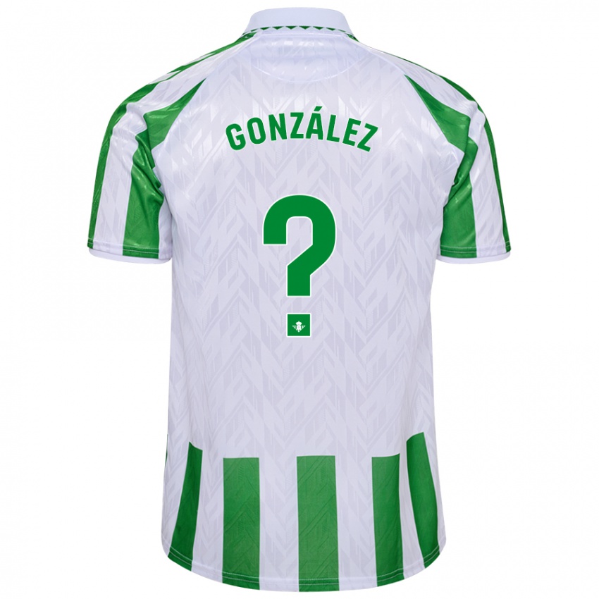 Kinder Manu González #0 Grün Weiße Streifen Heimtrikot Trikot 2024/25 T-Shirt