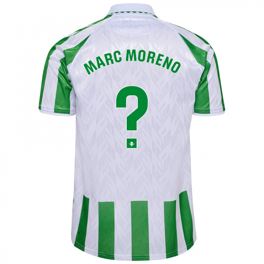 Kinder Marc Moreno #0 Grün Weiße Streifen Heimtrikot Trikot 2024/25 T-Shirt