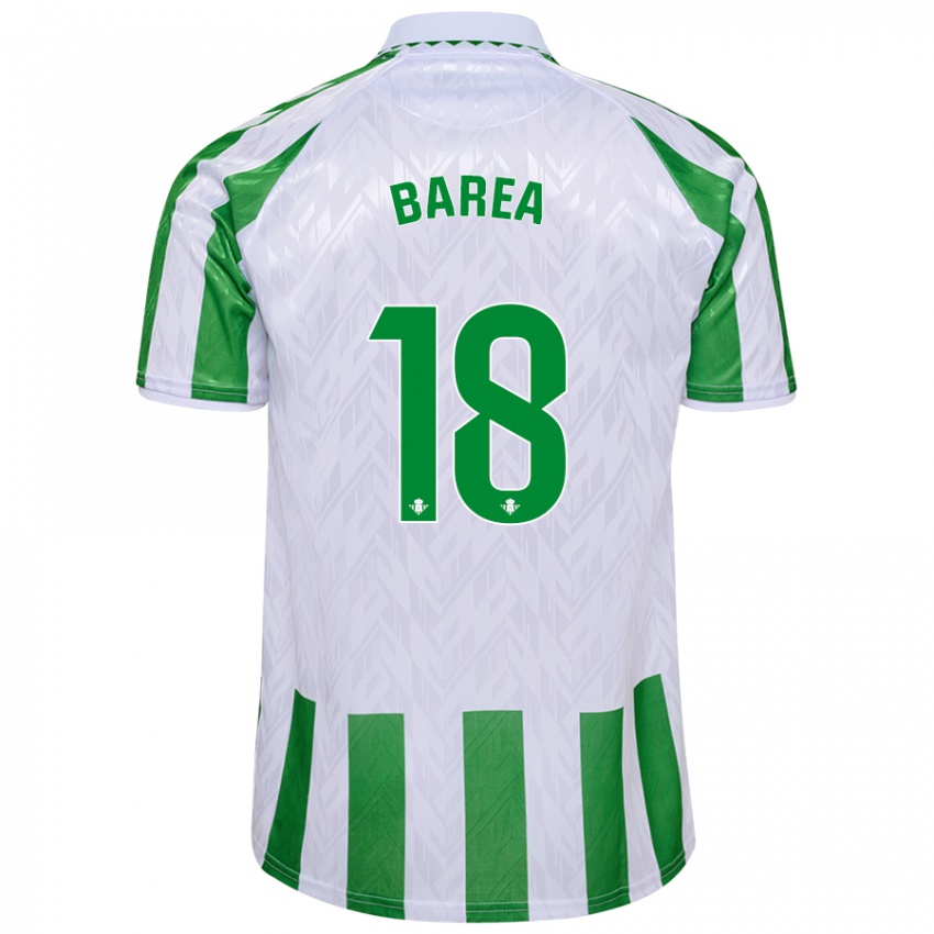 Kinder Ismael Barea #18 Grün Weiße Streifen Heimtrikot Trikot 2024/25 T-Shirt