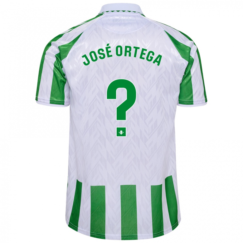 Kinder José Ortega #0 Grün Weiße Streifen Heimtrikot Trikot 2024/25 T-Shirt