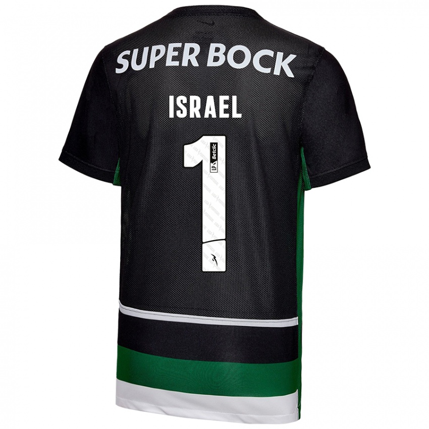 Kinder Franco Israel #1 Schwarz Weiß Grün Heimtrikot Trikot 2024/25 T-Shirt