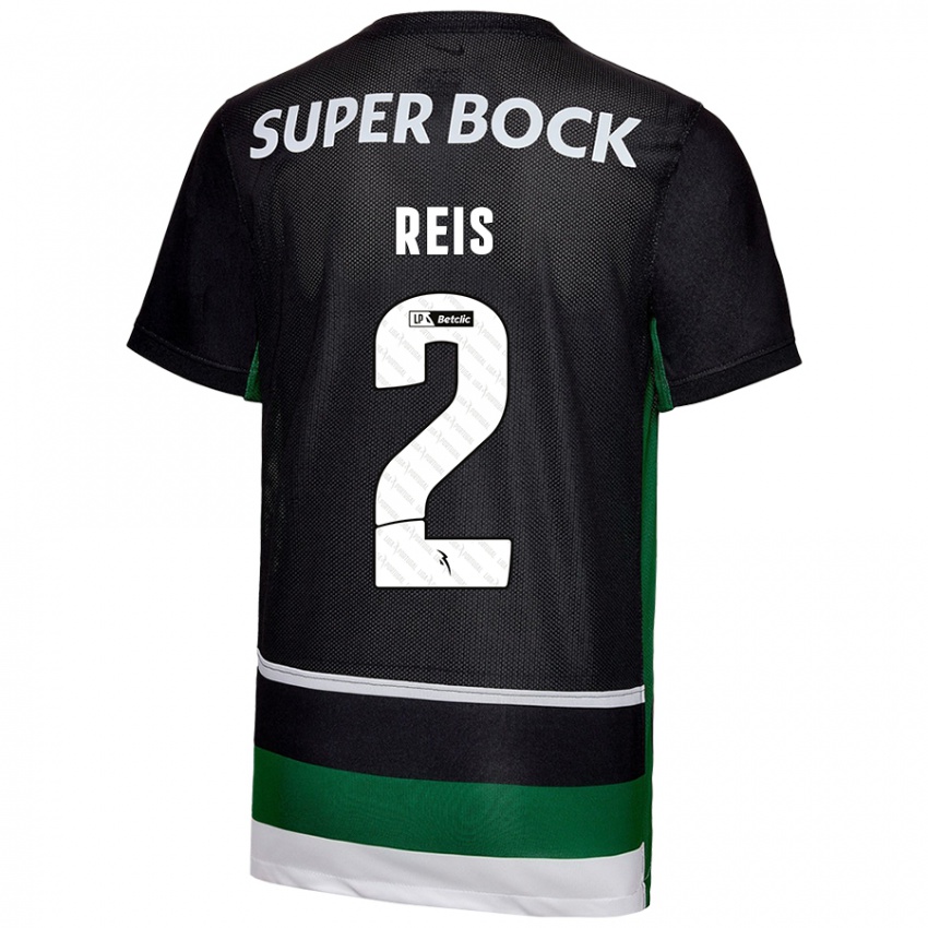 Kinder Matheus Reis #2 Schwarz Weiß Grün Heimtrikot Trikot 2024/25 T-Shirt