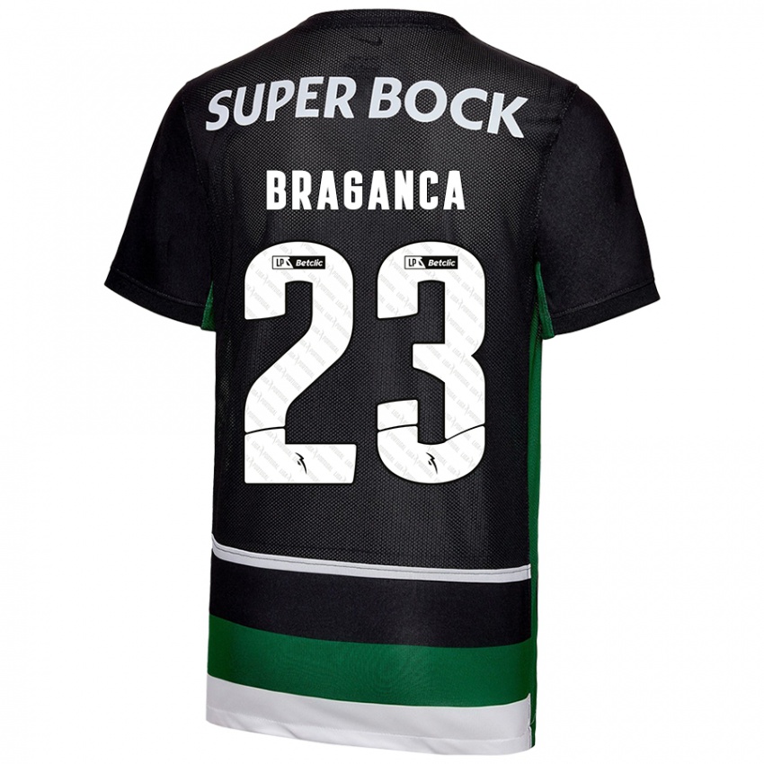 Kinder Daniel Bragança #23 Schwarz Weiß Grün Heimtrikot Trikot 2024/25 T-Shirt