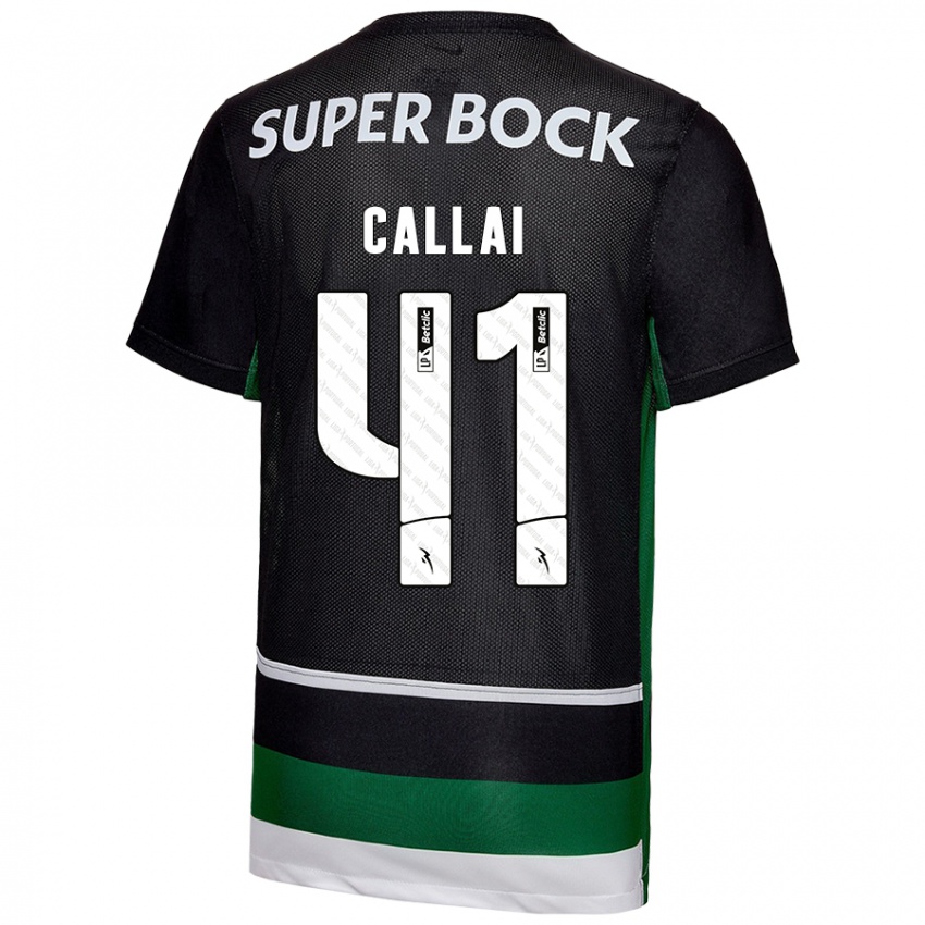 Kinder Diego Callai #41 Schwarz Weiß Grün Heimtrikot Trikot 2024/25 T-Shirt