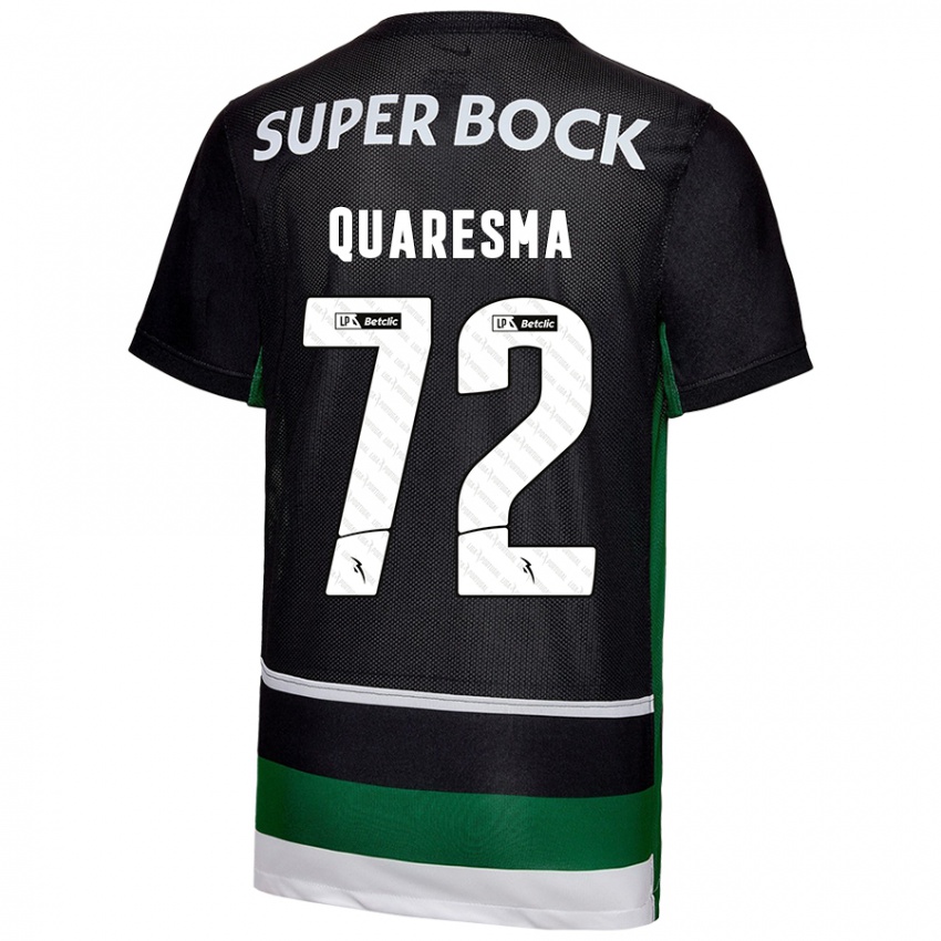 Kinder Eduardo Quaresma #72 Schwarz Weiß Grün Heimtrikot Trikot 2024/25 T-Shirt