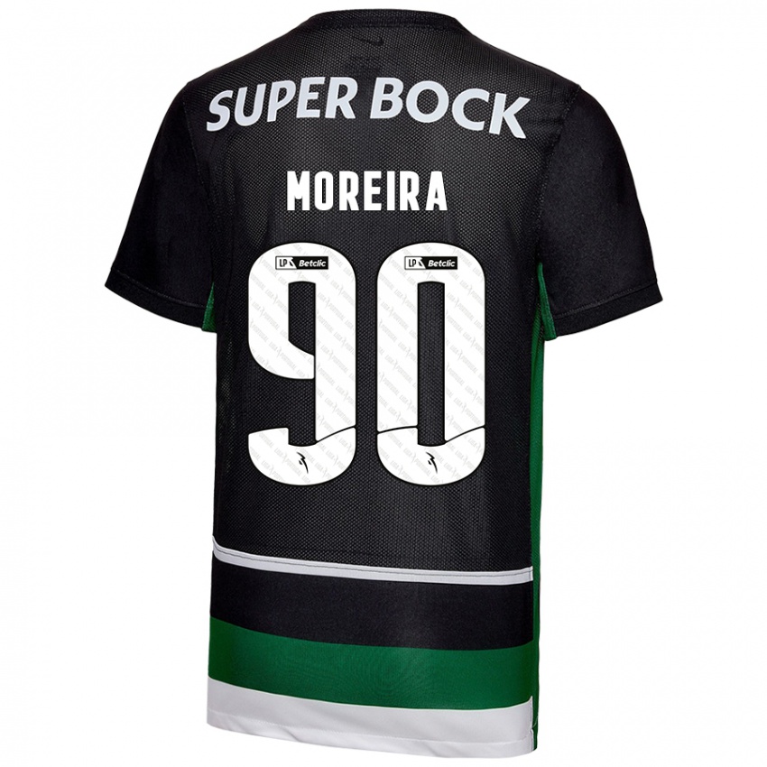 Kinder Afonso Moreira #90 Schwarz Weiß Grün Heimtrikot Trikot 2024/25 T-Shirt