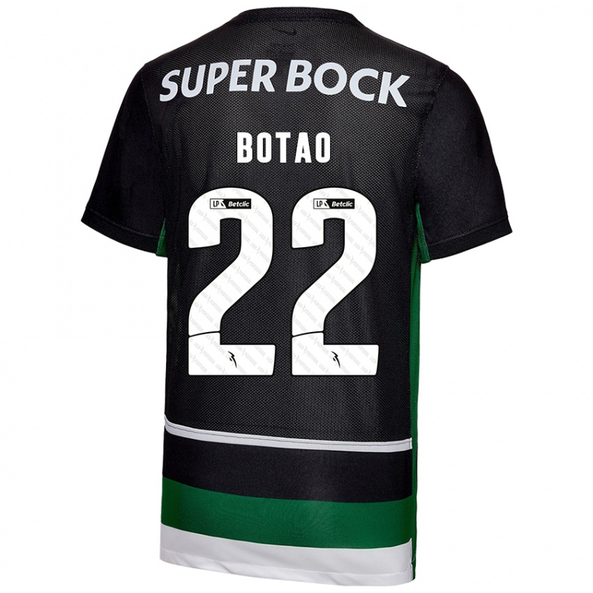 Kinder Martim Botão #22 Schwarz Weiß Grün Heimtrikot Trikot 2024/25 T-Shirt