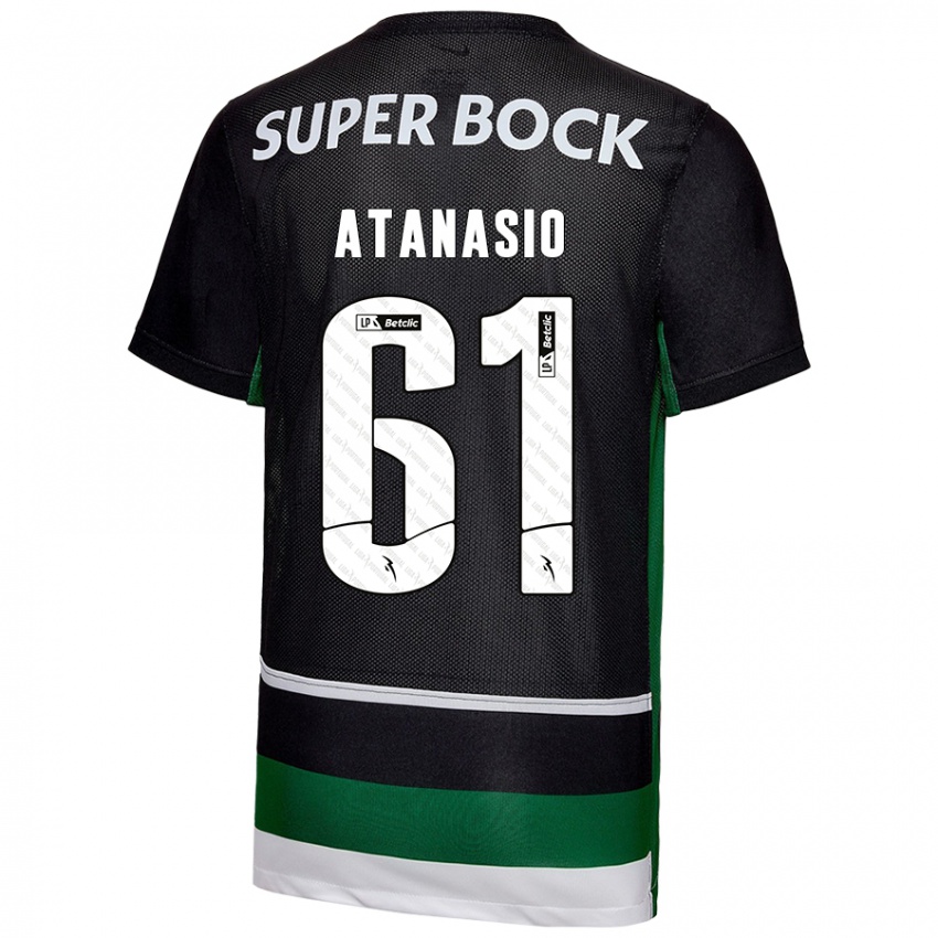 Kinder Atanásio #61 Schwarz Weiß Grün Heimtrikot Trikot 2024/25 T-Shirt