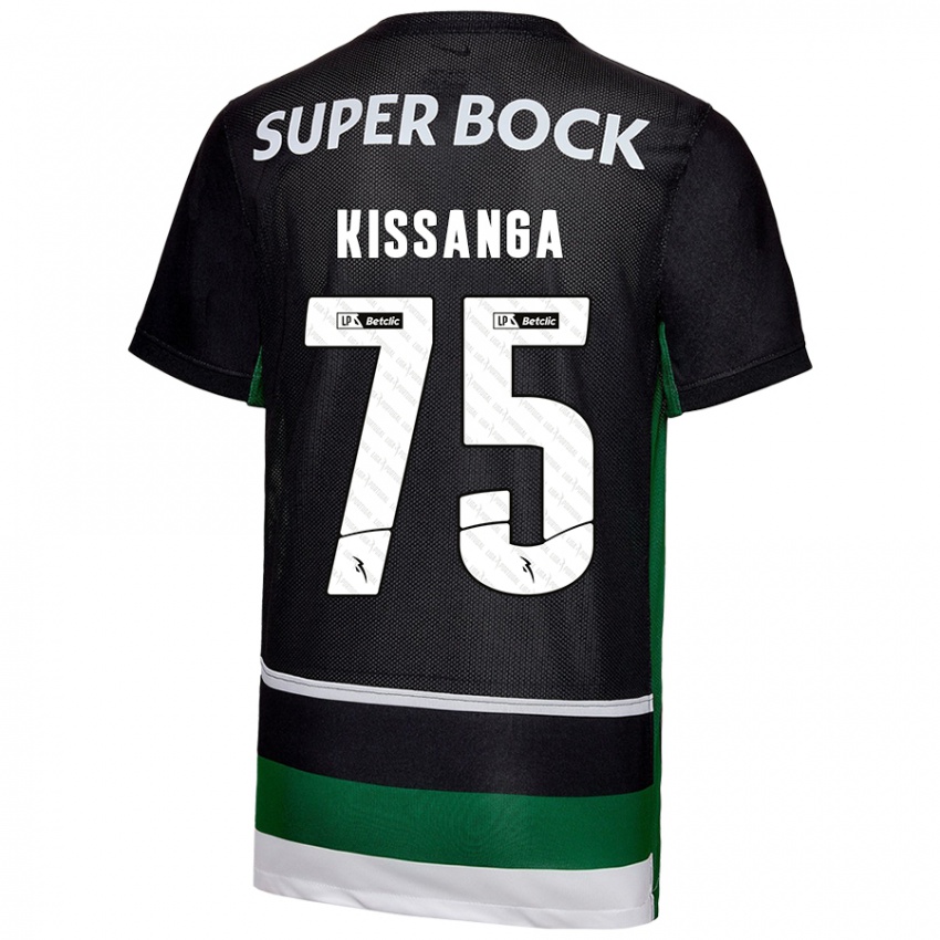 Kinder Manuel Kissanga #75 Schwarz Weiß Grün Heimtrikot Trikot 2024/25 T-Shirt