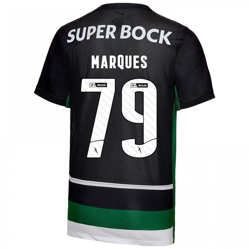 Kinder Rodrigo Marquês #79 Schwarz Weiß Grün Heimtrikot Trikot 2024/25 T-Shirt