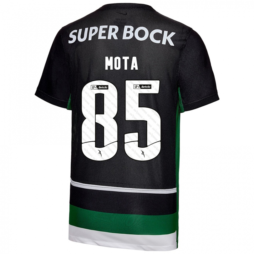 Kinder Rafael Mota #85 Schwarz Weiß Grün Heimtrikot Trikot 2024/25 T-Shirt