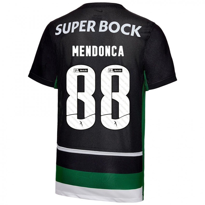 Kinder Manuel Mendonça #88 Schwarz Weiß Grün Heimtrikot Trikot 2024/25 T-Shirt