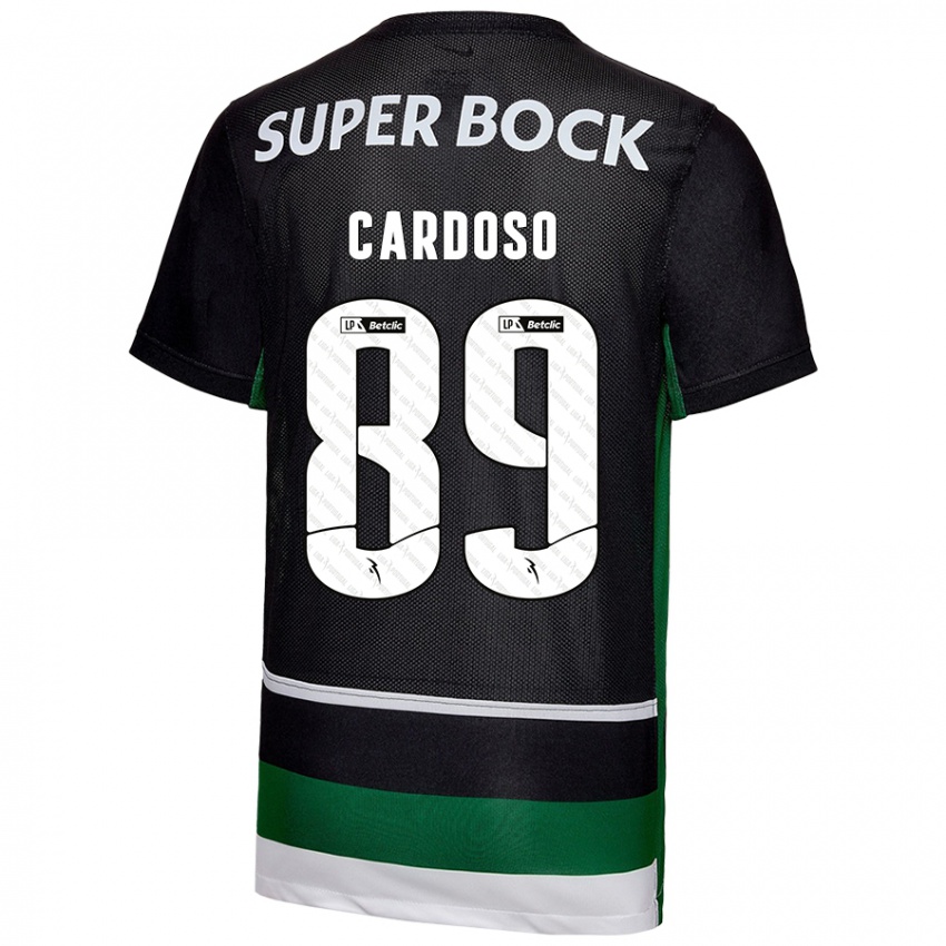 Kinder Nilton Cardoso #89 Schwarz Weiß Grün Heimtrikot Trikot 2024/25 T-Shirt