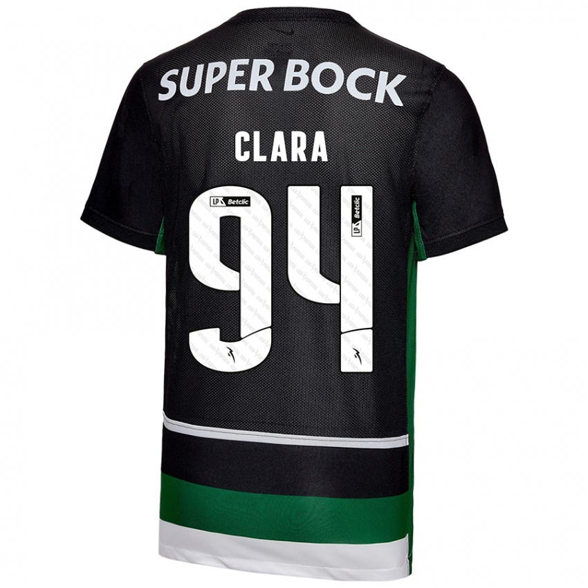 Kinder Diogo Clara #94 Schwarz Weiß Grün Heimtrikot Trikot 2024/25 T-Shirt