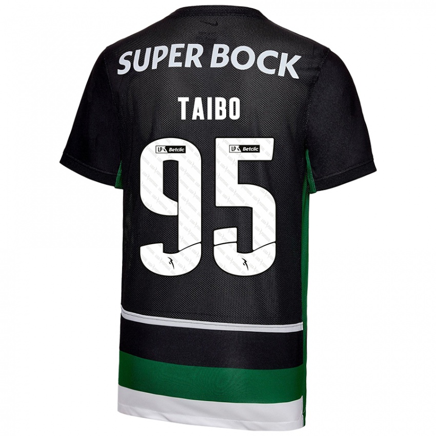 Kinder Lucas Taibo #95 Schwarz Weiß Grün Heimtrikot Trikot 2024/25 T-Shirt