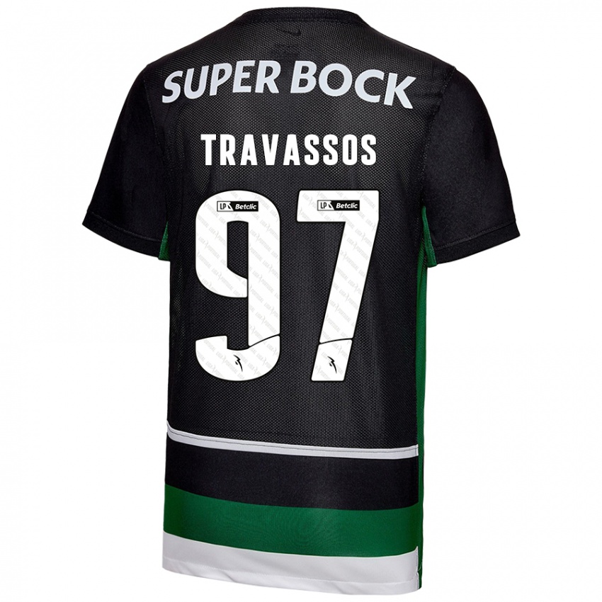 Kinder Travassos #97 Schwarz Weiß Grün Heimtrikot Trikot 2024/25 T-Shirt