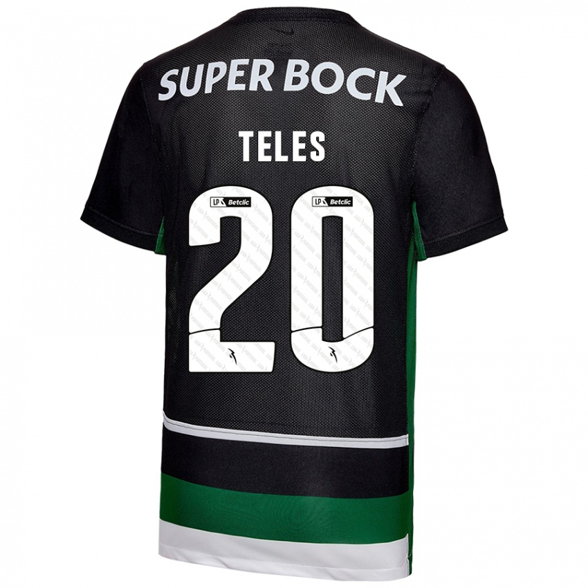 Kinder Ana Isabel Teles #20 Schwarz Weiß Grün Heimtrikot Trikot 2024/25 T-Shirt