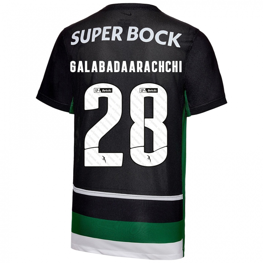 Kinder Jacinta Galabadaarachchi #28 Schwarz Weiß Grün Heimtrikot Trikot 2024/25 T-Shirt