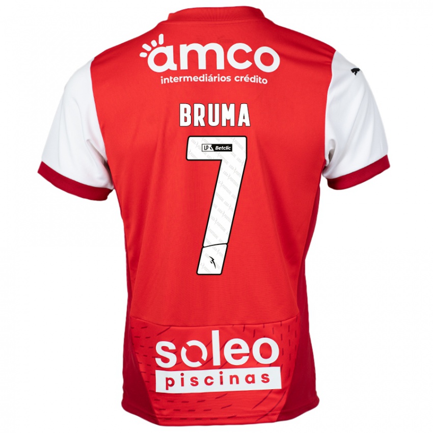 Kinder Bruma #7 Rot Weiß Heimtrikot Trikot 2024/25 T-Shirt