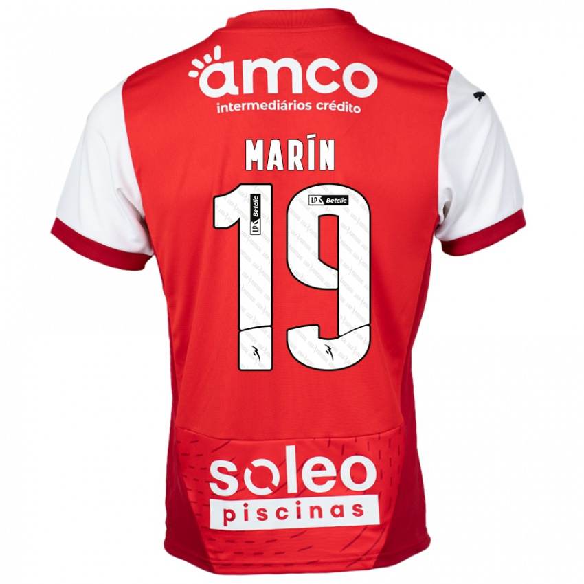 Kinder Adrián Marín #19 Rot Weiß Heimtrikot Trikot 2024/25 T-Shirt