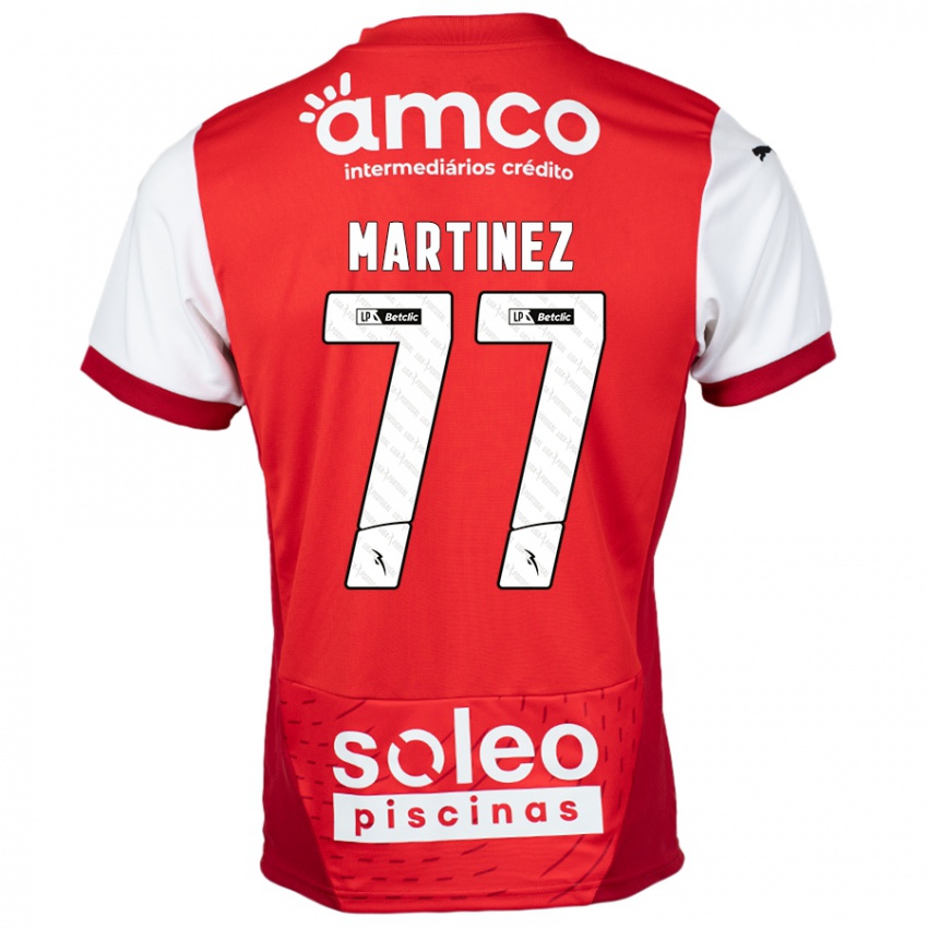 Kinder Gabri Martínez #77 Rot Weiß Heimtrikot Trikot 2024/25 T-Shirt