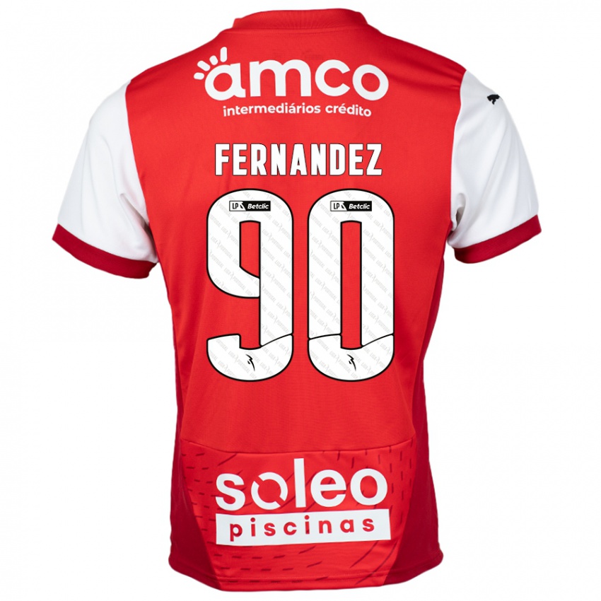 Kinder Roberto Fernández #90 Rot Weiß Heimtrikot Trikot 2024/25 T-Shirt