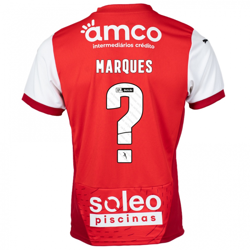 Kinder Rodrigo Marques #0 Rot Weiß Heimtrikot Trikot 2024/25 T-Shirt