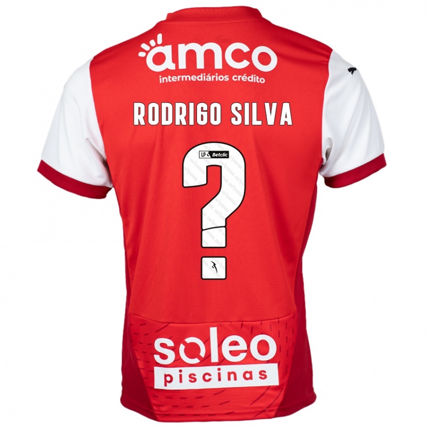 Kinder Rodrigo Silva #0 Rot Weiß Heimtrikot Trikot 2024/25 T-Shirt