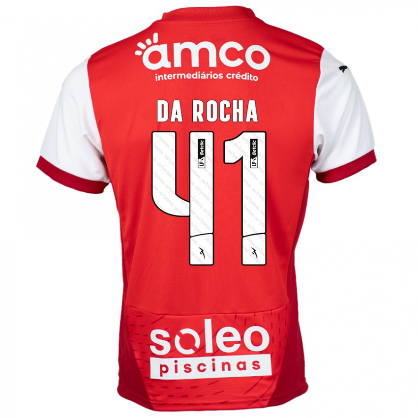 Kinder Yanis Da Rocha #41 Rot Weiß Heimtrikot Trikot 2024/25 T-Shirt