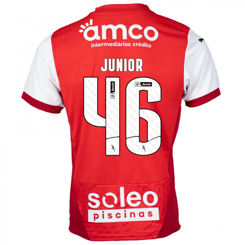 Kinder Mário Junior #46 Rot Weiß Heimtrikot Trikot 2024/25 T-Shirt