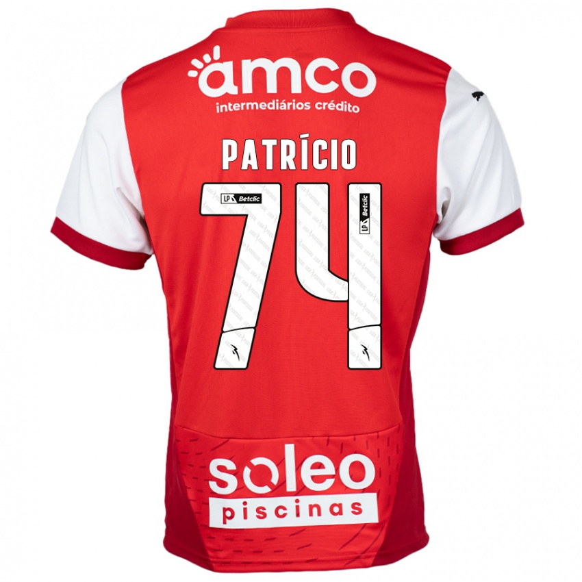 Kinder Nuno Patrício #74 Rot Weiß Heimtrikot Trikot 2024/25 T-Shirt