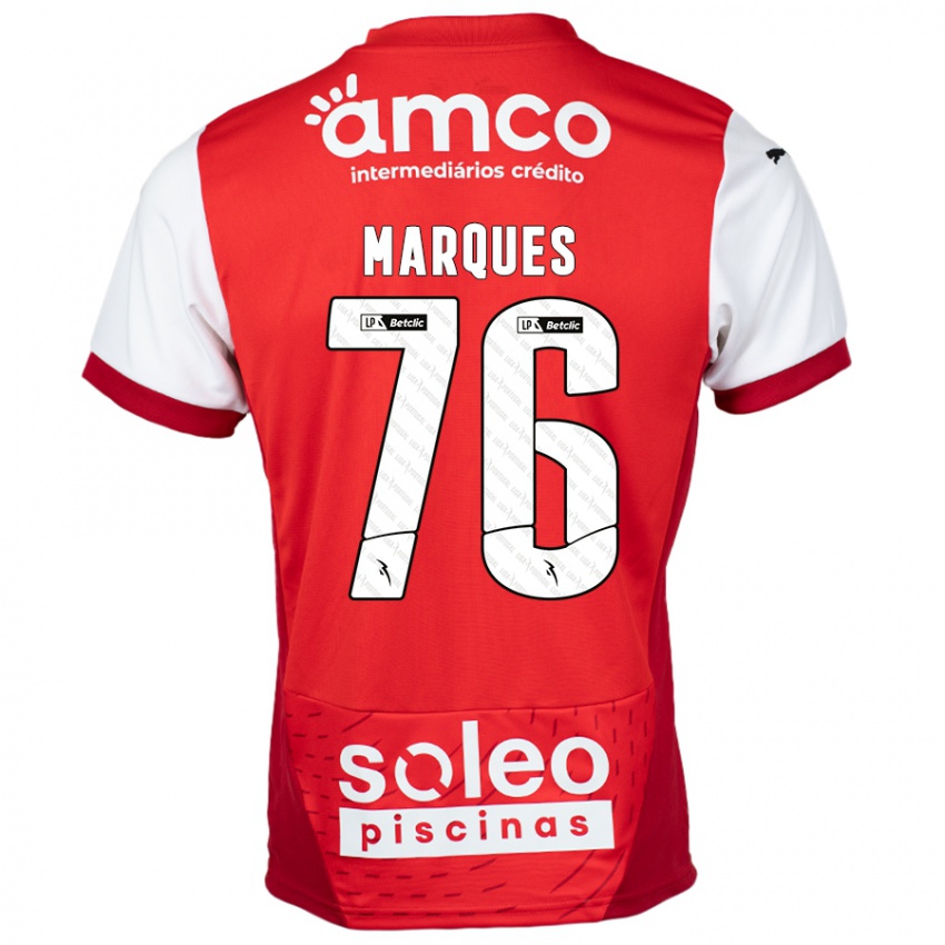 Kinder Tomás Marques #76 Rot Weiß Heimtrikot Trikot 2024/25 T-Shirt