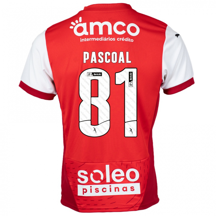 Kinder Fodé Pascoal #81 Rot Weiß Heimtrikot Trikot 2024/25 T-Shirt