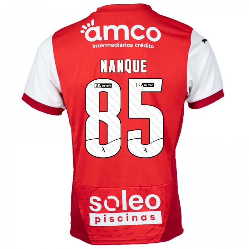 Kinder Edgar Nanque #85 Rot Weiß Heimtrikot Trikot 2024/25 T-Shirt